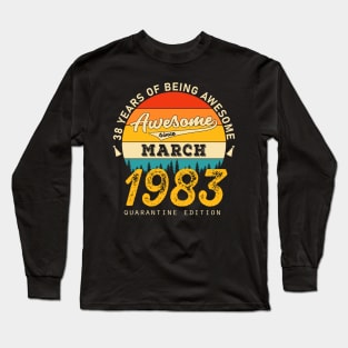 38th Birthday Awesome Since 1983 Long Sleeve T-Shirt